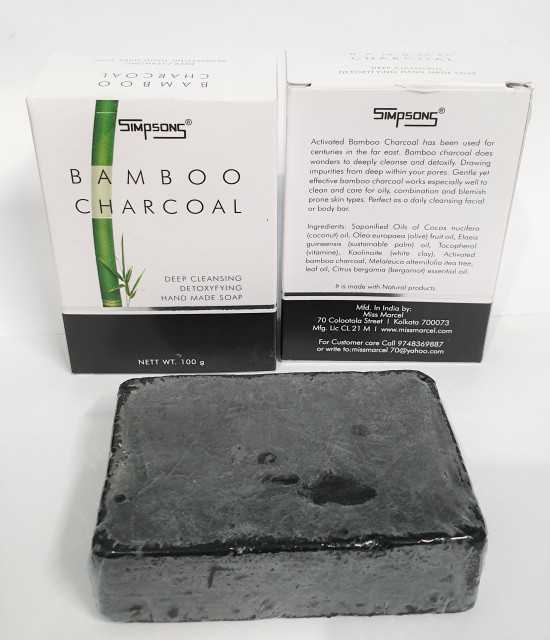 Simpsons Bamboo Charcoal Soap - Deep Cleansing and Detoxifying Bar